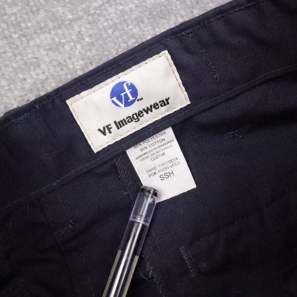 Vintage VF Imagewear Cargo Small Short 30x29 Navy Blue Workwear Uniform Pants - Picture 5 of 12